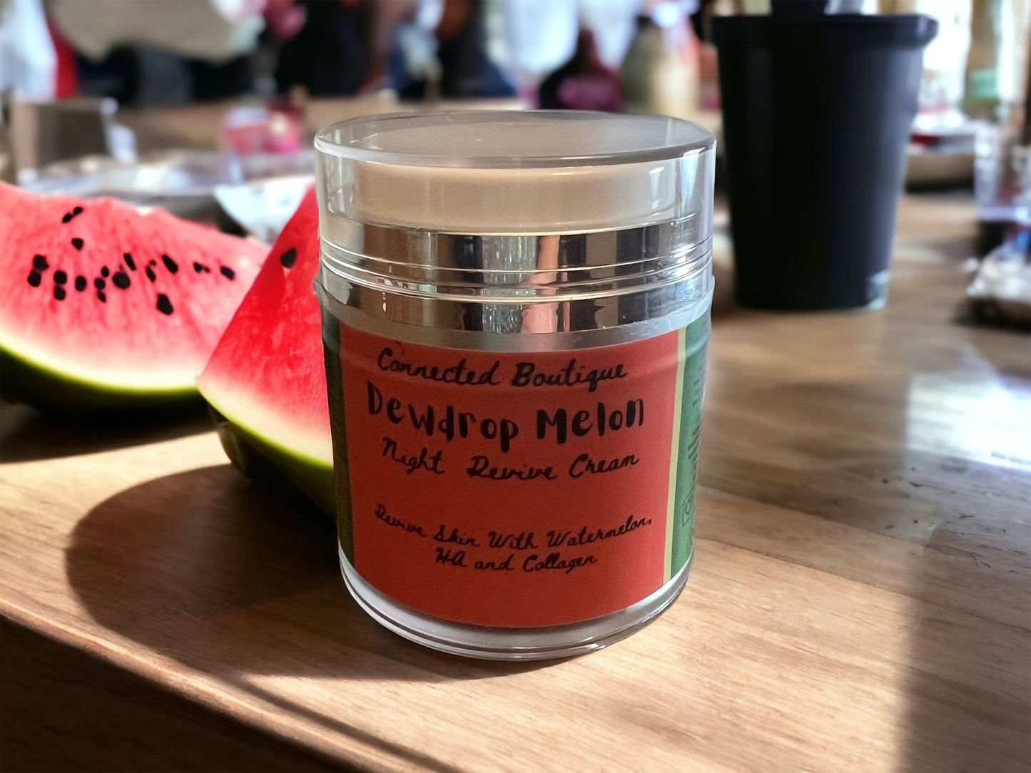 Dewdrop Melon Revive Cream - Watermelon Facial Cream in air pump with vegan collagen & watermelon extract