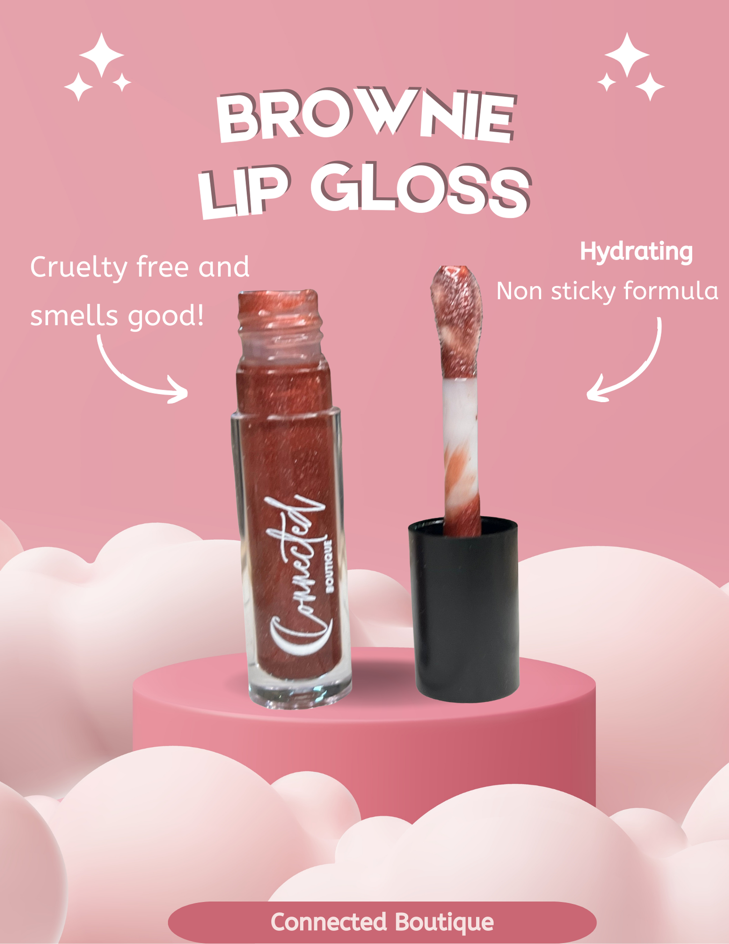 Brownie - Reddish Brown Lip Gloss – Warm Natural Finish